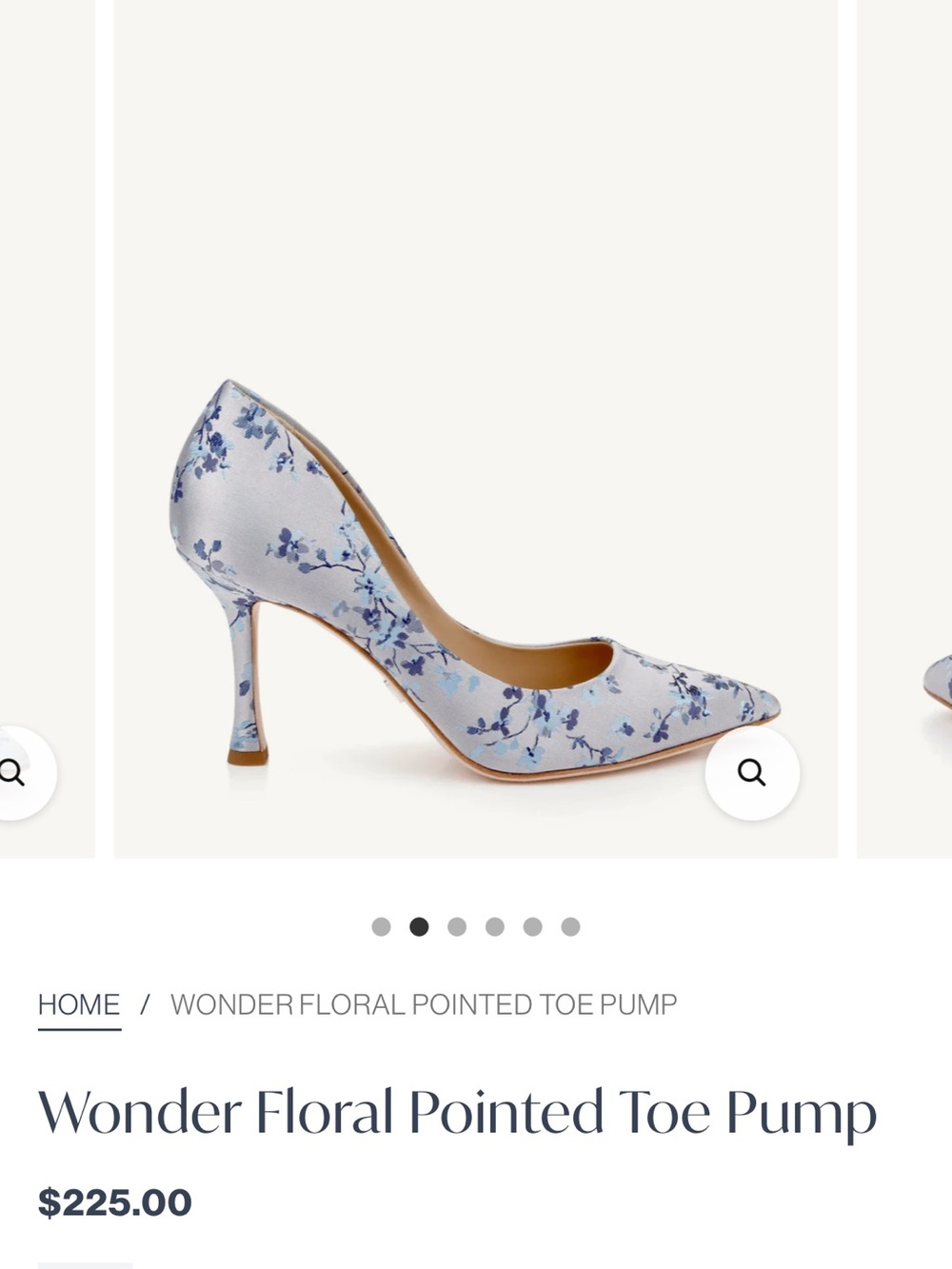 Badgley Mischka Light Blue Floral Pointed-Toe Pump